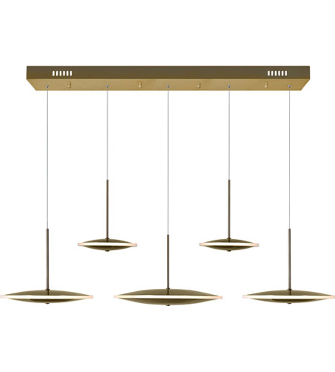 LED Island/Pool Table Chandelier with Brass Finish 1204P43-5-625-A