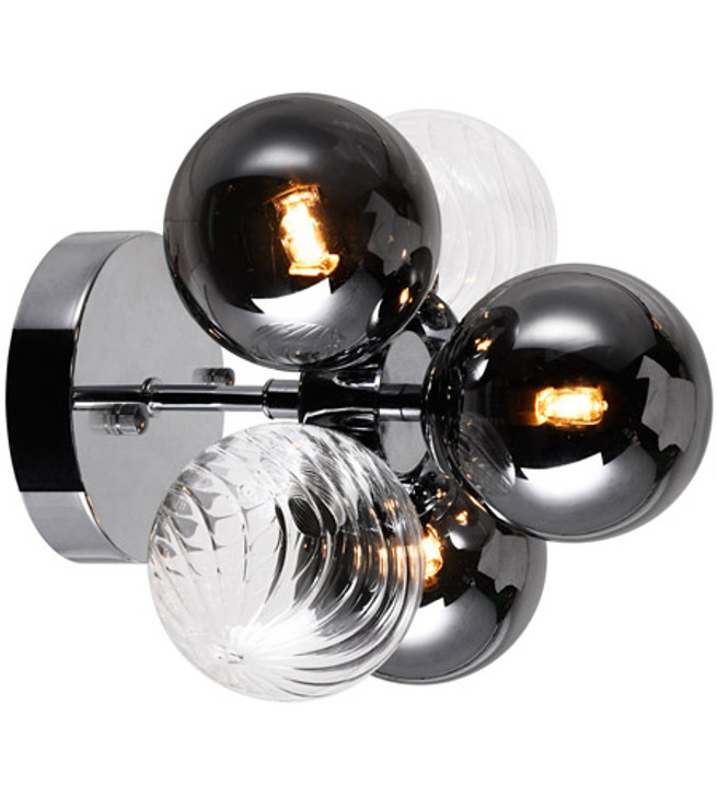 3 Light Sconce with Chrome Finish