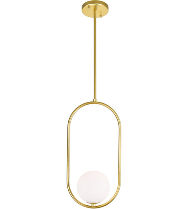 1 Light Mini Pendant with Medallion Gold Finish