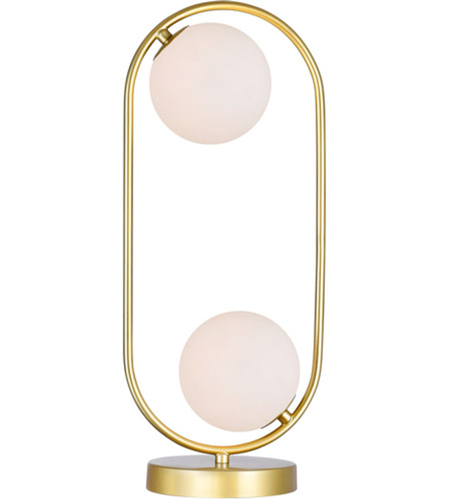 2 Light Lamp with Medallion Gold Finish