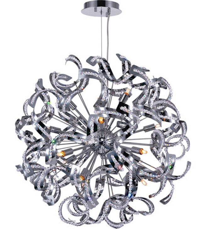 14 Light  Chandelier with Chrome finish