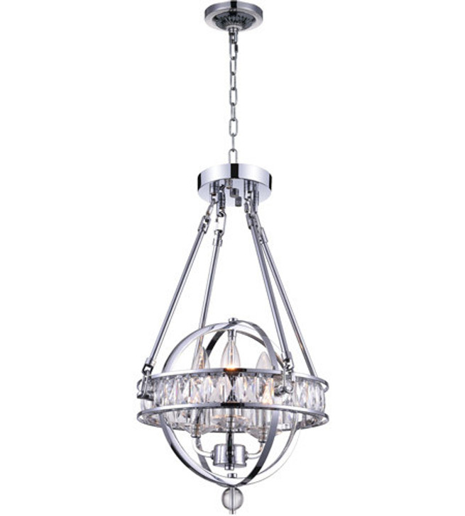 3 Light  Mini Chandelier with Chrome finish