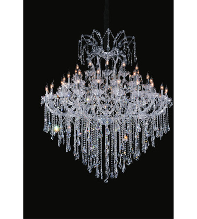 55 Light Up Chandelier with Chrome finish