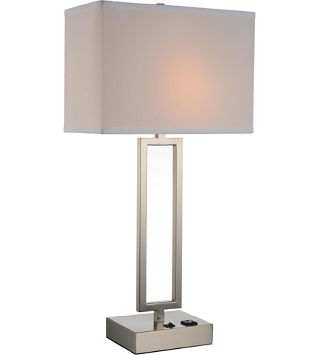 1 Light Table Lamp with Satin Nickel finish