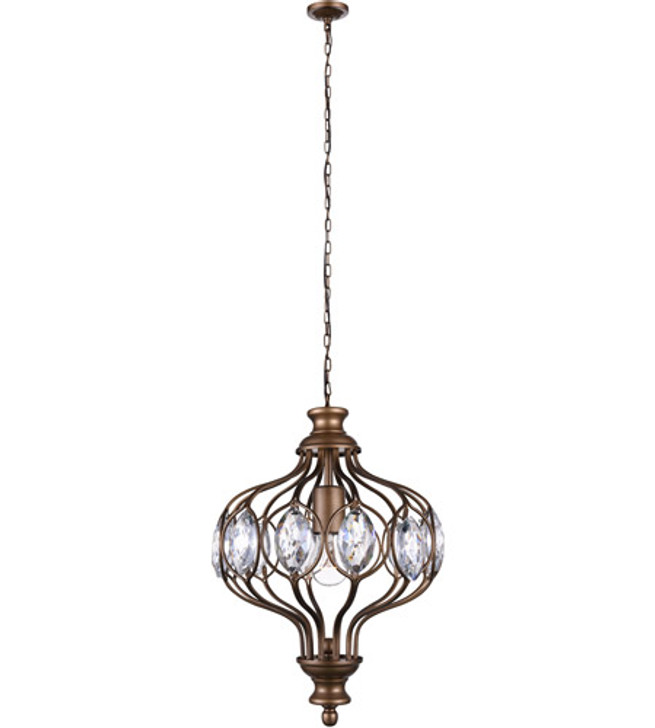 1 Light  Chandelier with Antique Bronze finish