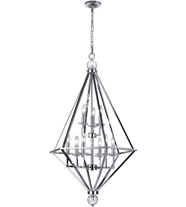 9 Light Chandelier with Chrome Finish 1027P26-9-601