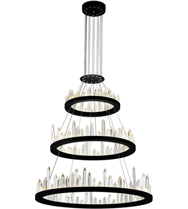 LED Chandelier with Black Finish 1043P32-3-101