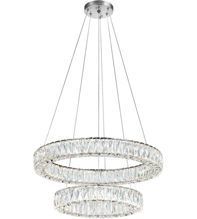 LED Chandelier with Chrome Finish 1044P32-601-R-2C-B