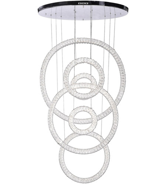 LED Chandelier with Chrome Finish 1046P34-6-601