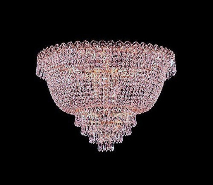 Flush mount crystal chandeliers KL-41037-2012-G