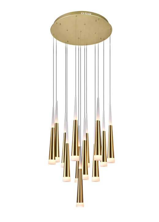 LED Multi Light Pendant with Gold Leaf Finish 1103P20-13-619