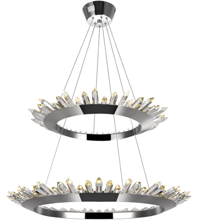 LED Up Chandelier with Polished Nickel Finish 1108P32-2-613