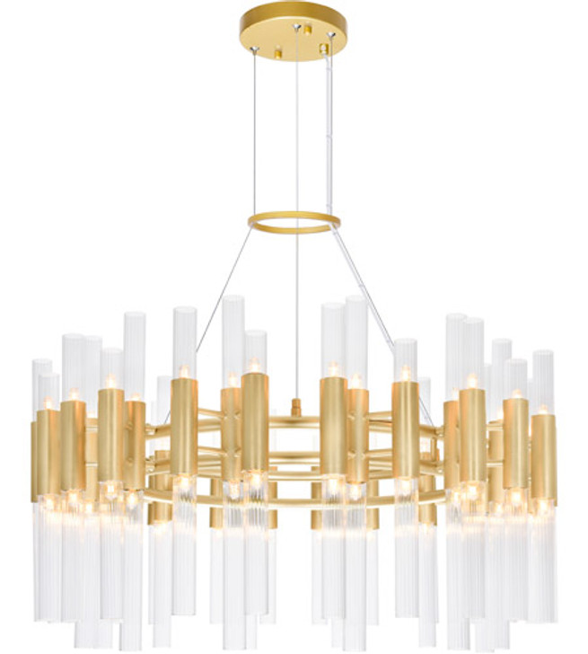72 Light Chandelier with Satin Gold Finish 1120P32-72-602