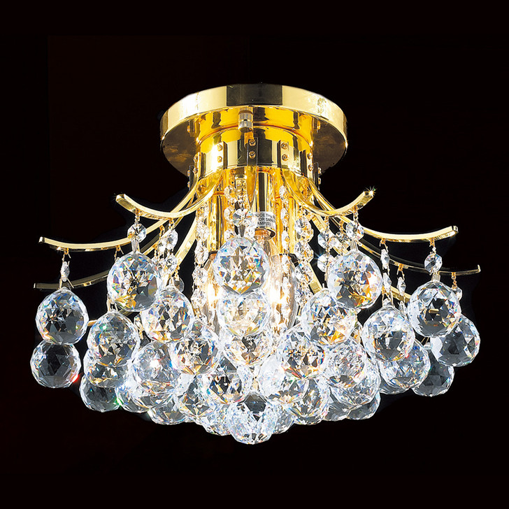 Contour Crystal Flush Mount Chandelier KL-41038-1612-G