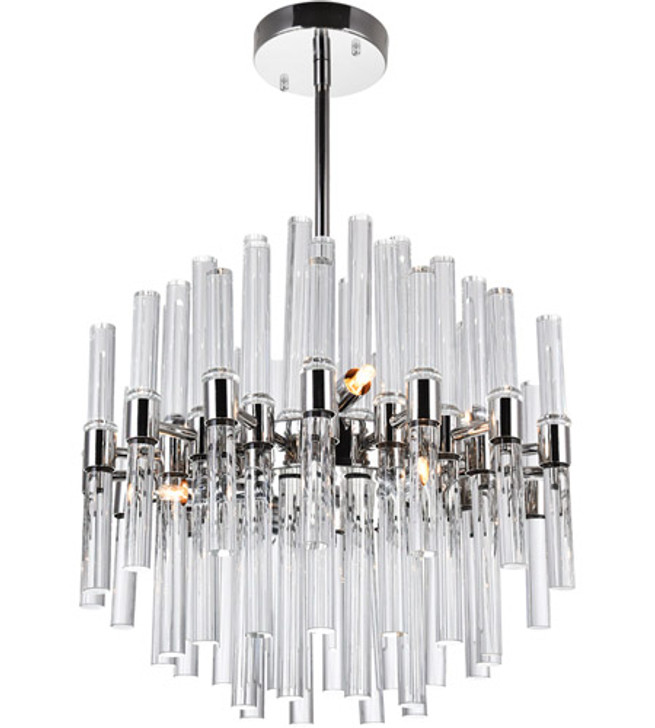 8 Light Chandelier with Polished Nickel Finish 1137P16-8-613