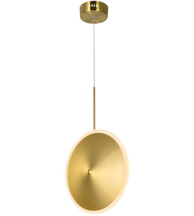 LED Mini Pendant with Brass Finish 1204P12-1-625