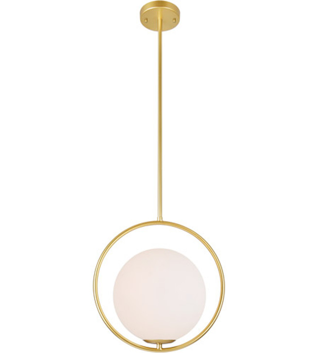 1 Light Mini Pendant with Medallion Gold Finish 1212P14-1-169