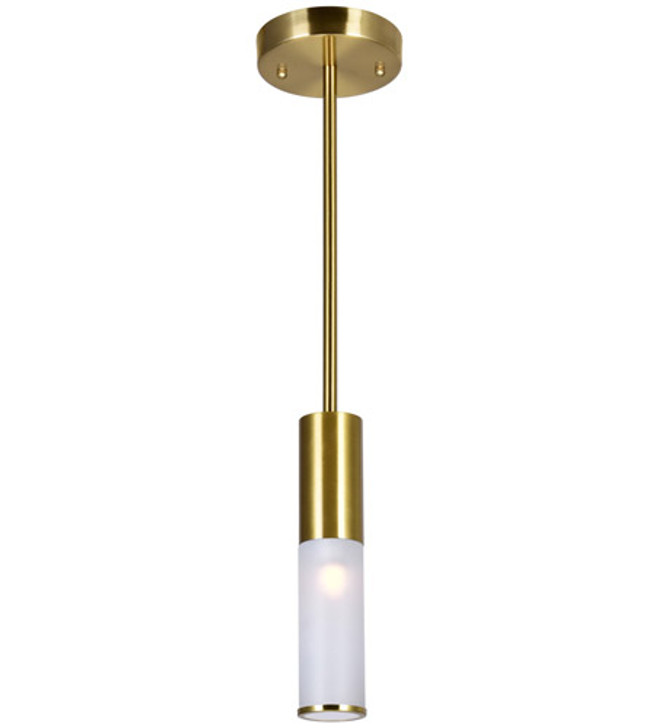 1 Light Mini Pendant with Brass Finish 1221P5-1-625