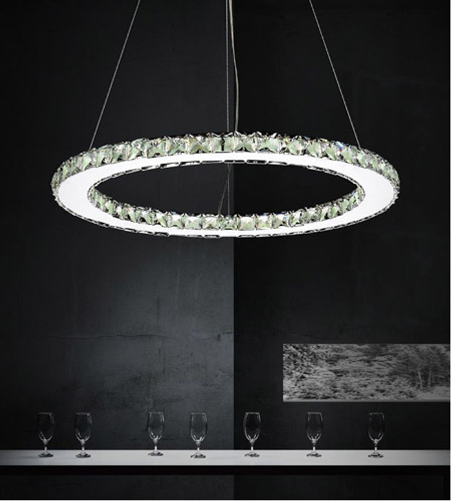 LED  Chandelier with Chrome finish 5080P24ST-R