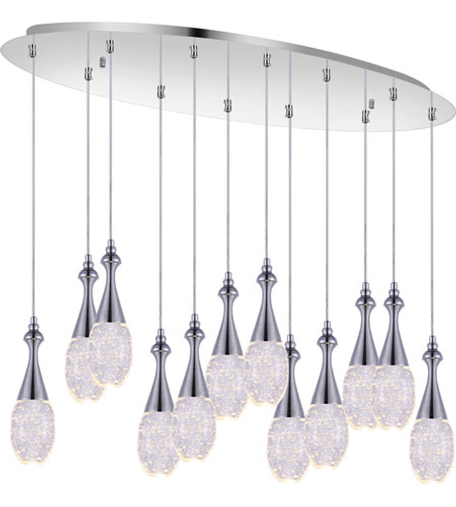 LED Multi Point Pendant with Chrome finish 5110P34C-O