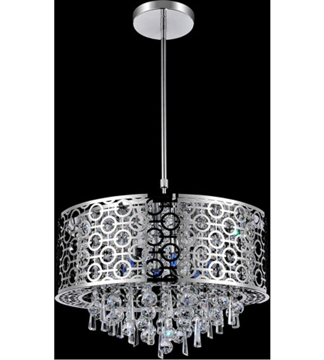 5 Light Drum Shade Chandelier with Chrome finish 5430P16ST-R