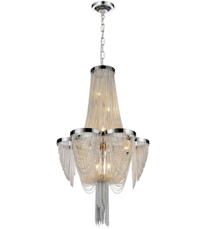 7 Light Down Chandelier with Chrome finish 5480P14C