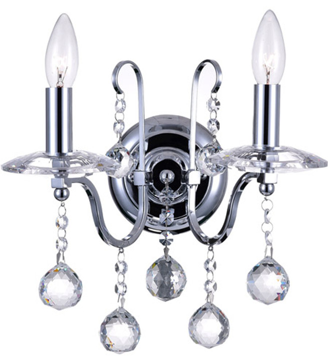 2 Light Wall Sconce with Chrome finish 5507W12C-2