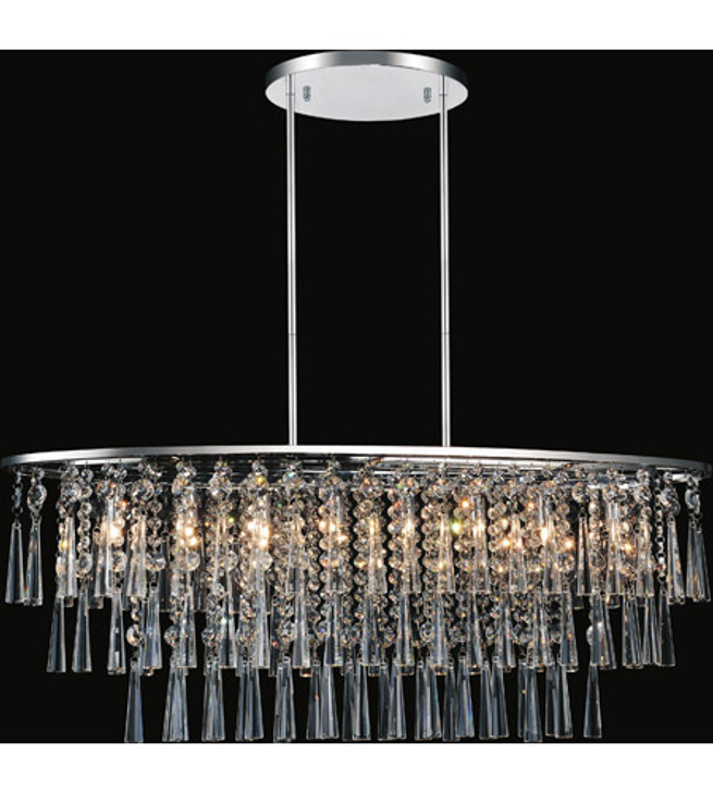 8 Light Down Chandelier with Chrome finish 5524P36C-O