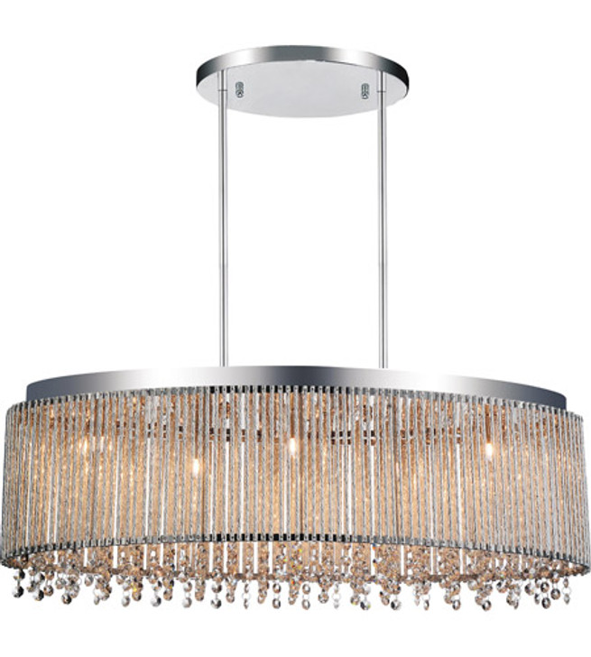5 Light Drum Shade Chandelier with Chrome finish 5535P30C-O