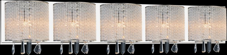 5 Light Vanity Light with Chrome finish 5562W42C-5 Clear