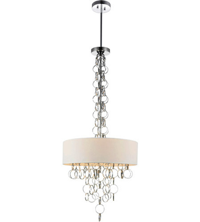 4 Light Drum Shade Chandelier with Chrome finish 5627P16C