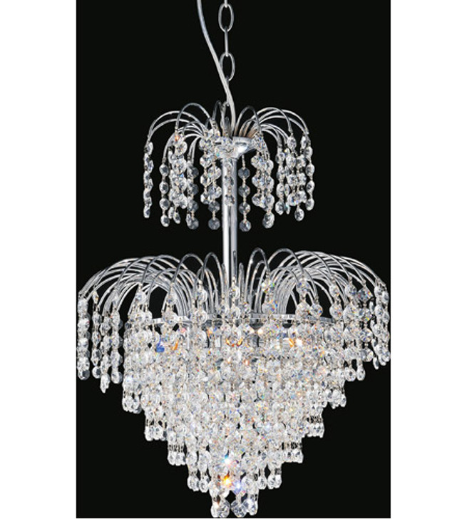 8 Light Down Chandelier with Chrome finish 8011P16C
