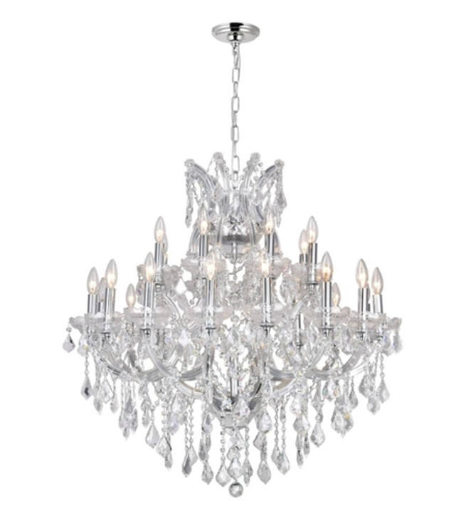 25 Light Up Chandelier with Chrome finish 8318P36C-25 (Clear)