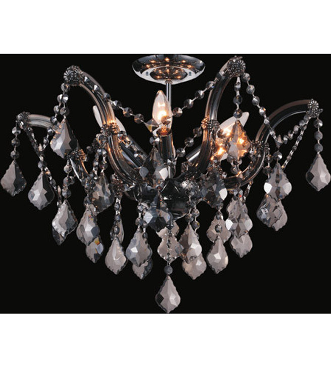 6 Light  Flush Mount with Chrome finish 8418C20C-6(Smoke)