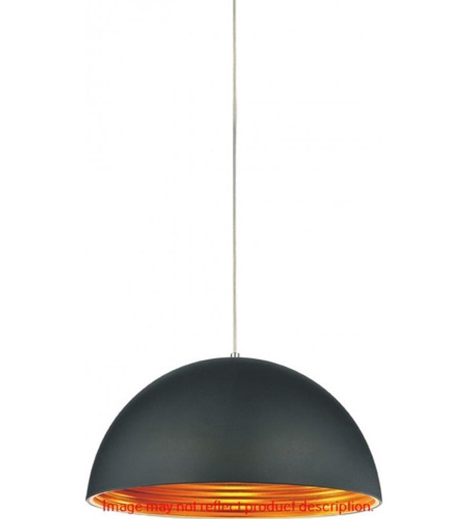 1 Light Down Mini Pendant with Black finish 9629P12-1-101