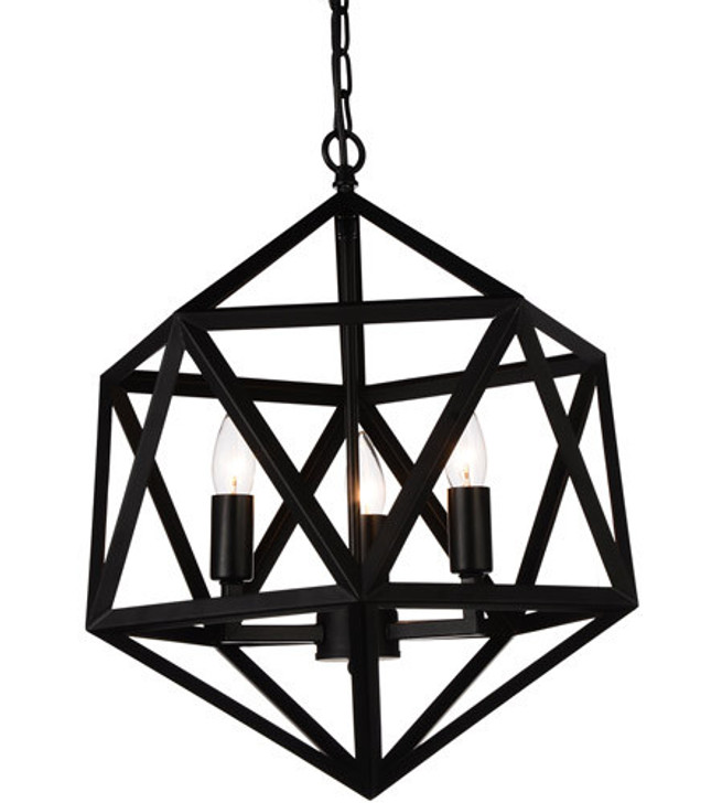 4 Light Up Pendant with Black finish 9641P20-4-101