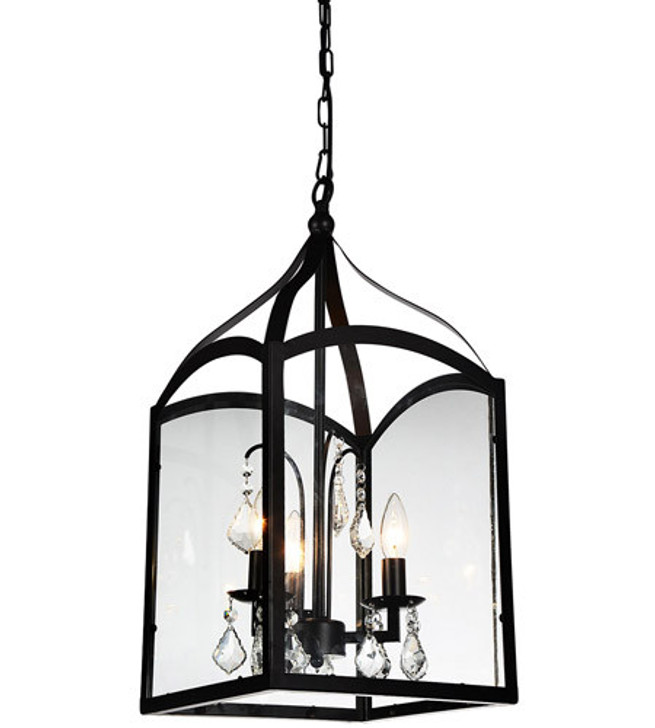 3 Light Up Chandelier with Black finish 9644P11-3-101