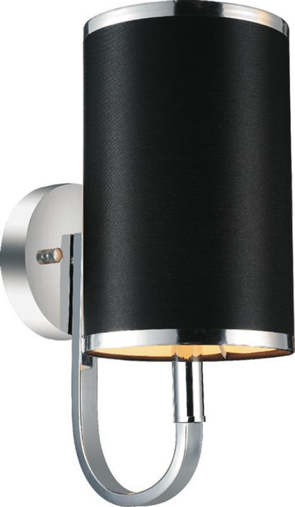 1 Light Wall Sconce with Chrome finish 9848W6-1-601 (Black)