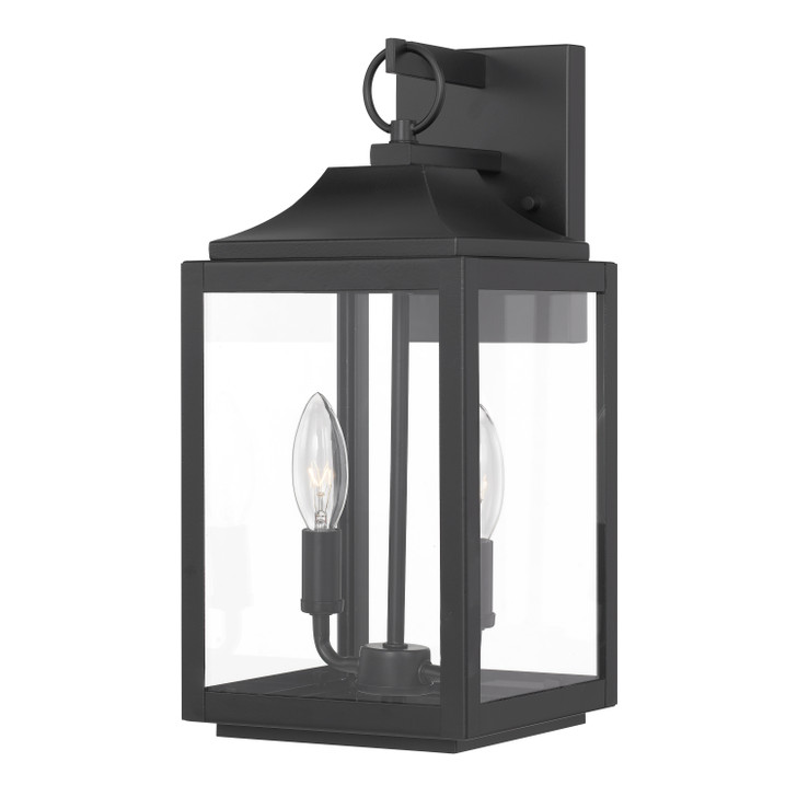 Malibu 18 In 2-Light Matte Black Finish - Outdoor Wall Sconce Lamp