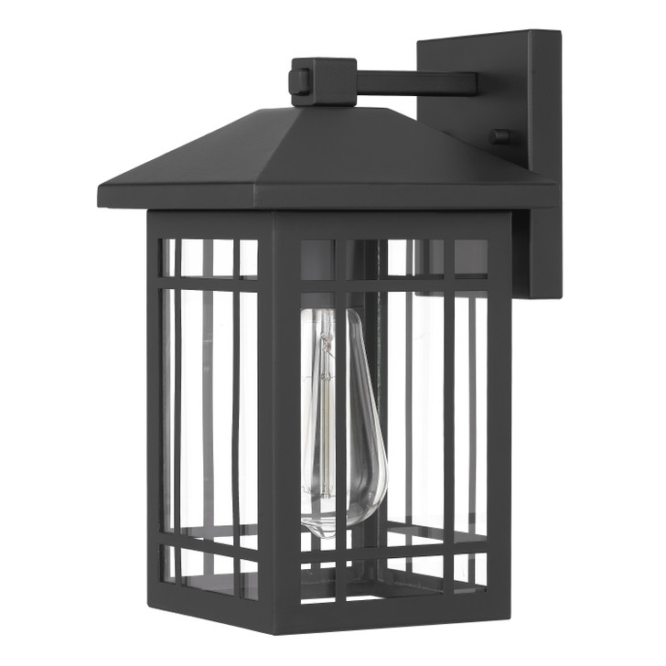 Timberlake 12 In 1-Light Matte Black Painted Outdoor Wall Sconce Lamp