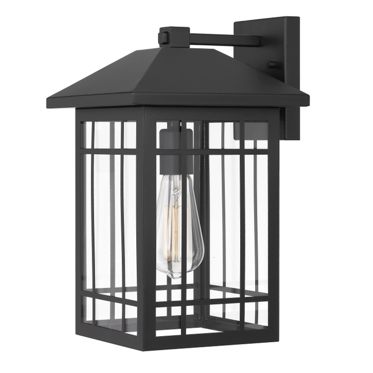Timberlake 15 In 1-Light Matte Black Painted Outdoor Wall Sconce Lamp