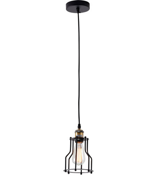 Canada 1 Light 6 inch Black Single Pendant Lighting Ceiling Light