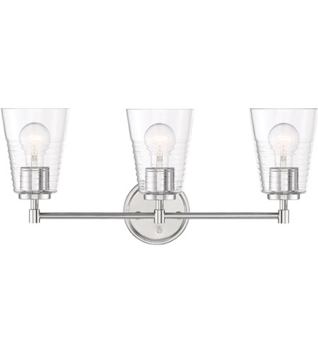 3 Light Vanity D230M-3B-PN