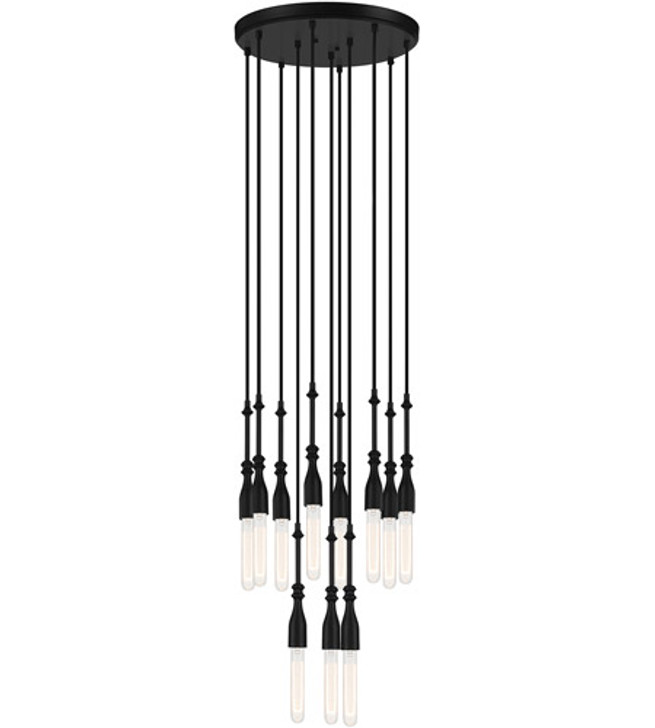 11-Light Chandelier D231M-11CH-MB