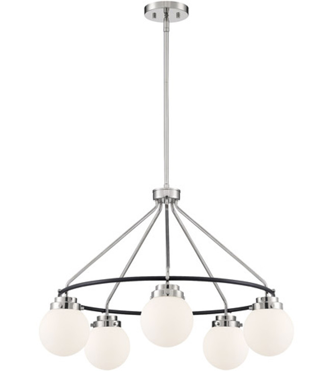 5 Light Chandelier D232M-5CH-PN