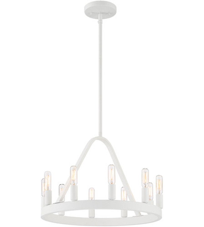 10-Light Chandelier D254C-10CH-MW