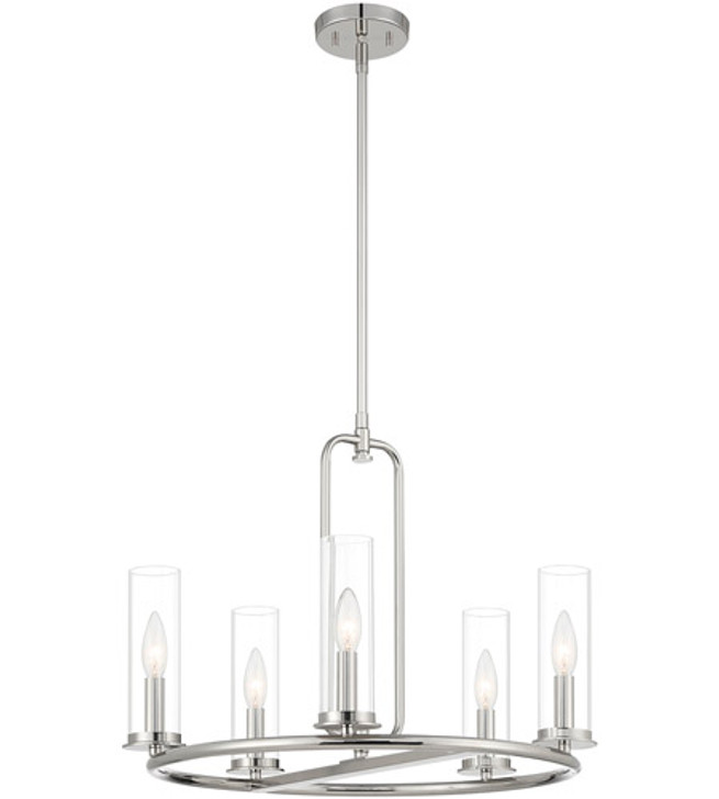 5-Light Chandelier D268C-5CH-PN