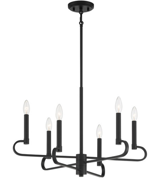 6-Light Chandelier D269C-6CH-MB