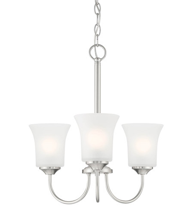 3-Light Chandelier D278M-3CH-BN