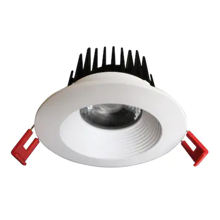 4 in. White 3000K Canless Remodel Baffle Integrated LED Recessed Light Kit EV490111WH30